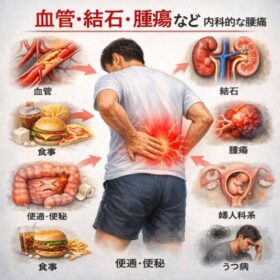 血管・結石・腫瘍など内科的原因の腰痛