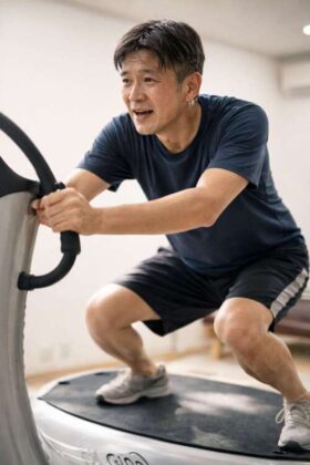 パワープレートでのトレーニング風景