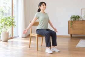 胸まわりを伸ばすストレッチ